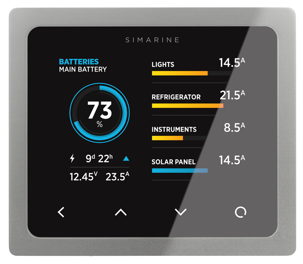 Simarine Pico display - inbouw/panel mount zilver Rev 2.0