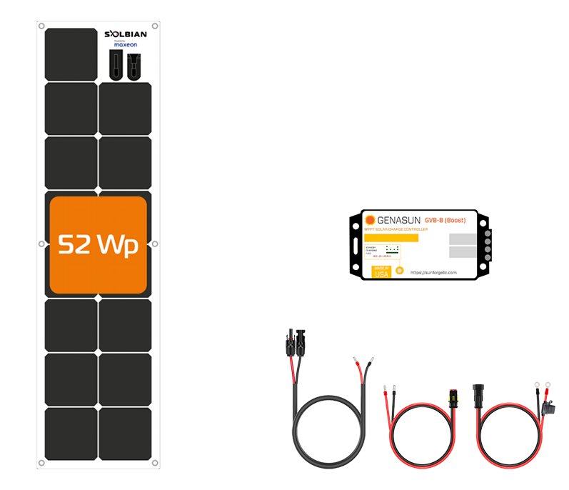 SunBender kit S 52 Watt 12 Volt lead acid