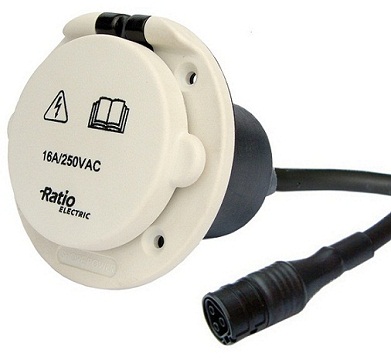 [AC16-01-K] Ratio walstroom invoer 16A kunststof AC16